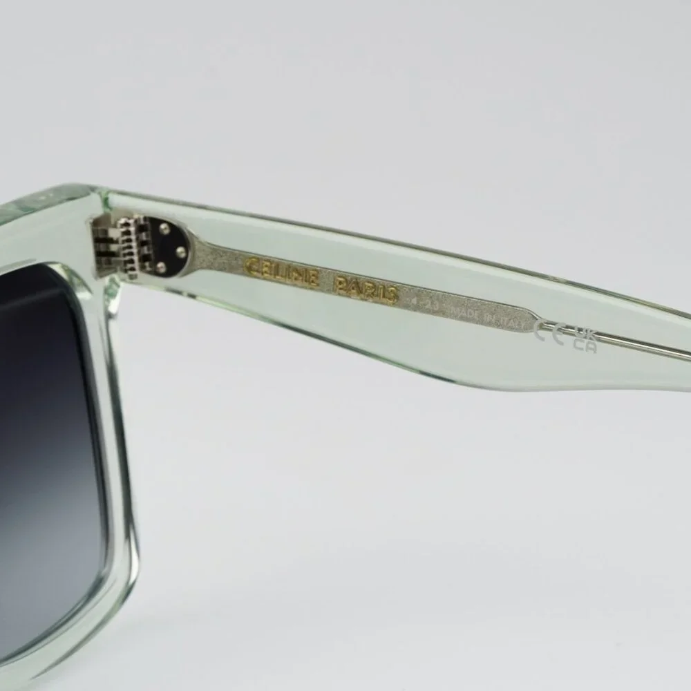 CELINE CL4055IN 93B Transparent Green Gradient Square Oversized Sunglasses - Picture 7 of 11